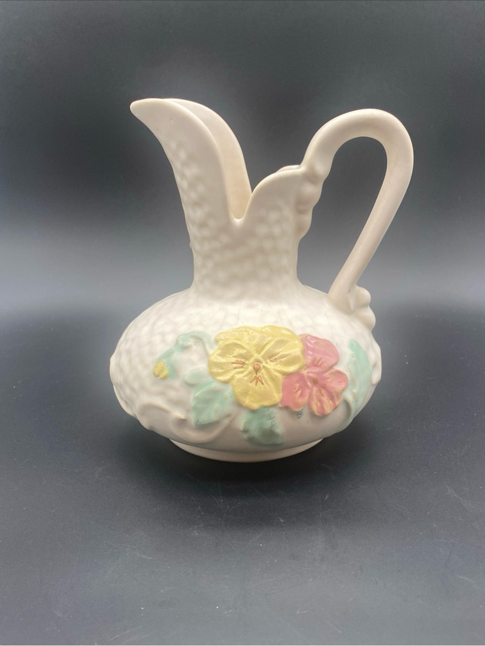 Weller Pottery pitcher/ewer #10 Delsa double pansy